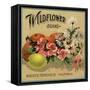 Wildflower Brand - Ruddock, California - Citrus Crate Label-Lantern Press-Framed Stretched Canvas