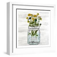 Wildflower Jar 1-Kimberly Allen-Framed Art Print