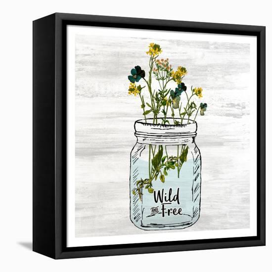 Wildflower Jar 3-Kimberly Allen-Framed Stretched Canvas