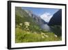 Wildflower Meadow Overlooking Naeroyfjorden, Sogn Og Fjordane, UNESCO World Heritage Site, Norway-Gary Cook-Framed Photographic Print