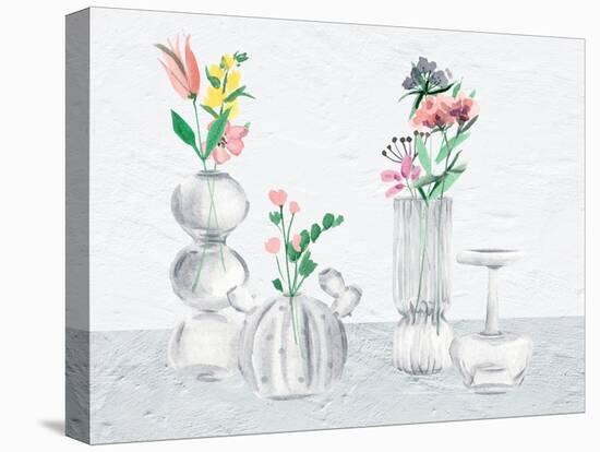 Wildflower & Vases II-Melissa Wang-Stretched Canvas