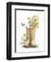 Wildflower Western I Sky Blue-Leslie Trimbach-Framed Art Print