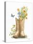 Wildflower Western I Sky Blue-Leslie Trimbach-Stretched Canvas