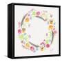 Wildflower Wreath 2-Beverly Dyer-Framed Stretched Canvas