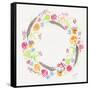 Wildflower Wreath 2-Beverly Dyer-Framed Stretched Canvas