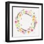 Wildflower Wreath 2-Beverly Dyer-Framed Art Print