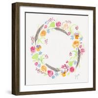 Wildflower Wreath 2-Beverly Dyer-Framed Art Print