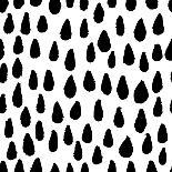 The Seamless Black and White Pattern with Crosses. the Creative Monochrome Hand Drawn Background Fo-wildfloweret-Stretched Canvas