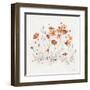 Wildflowers II Orange-Lisa Audit-Framed Art Print