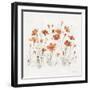 Wildflowers III Orange-Lisa Audit-Framed Art Print