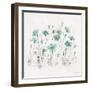 Wildflowers III Turquoise-Lisa Audit-Framed Art Print