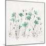 Wildflowers III Turquoise-Lisa Audit-Mounted Art Print