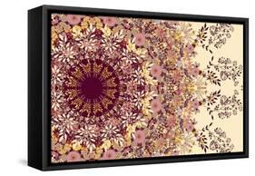 Wildflowers Mandala-null-Framed Stretched Canvas