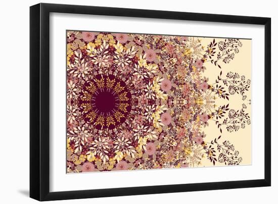 Wildflowers Mandala-null-Framed Art Print