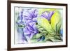 Wildflowers. Watercolor Painting-Valenty-Framed Art Print