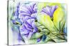 Wildflowers. Watercolor Painting-Valenty-Stretched Canvas
