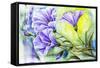 Wildflowers. Watercolor Painting-Valenty-Framed Stretched Canvas