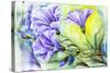 Wildflowers. Watercolor Painting-Valenty-Stretched Canvas