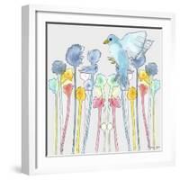 Wildflowers with Bird-Tammy Kushnir-Framed Giclee Print