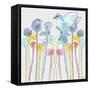 Wildflowers with Bird-Tammy Kushnir-Framed Stretched Canvas