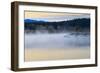 Wildfowl in Flight over Snake River Surrounded by a Cold Dawn Mist in Autumn (Fall)-Eleanor Scriven-Framed Photographic Print