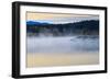 Wildfowl in Flight over Snake River Surrounded by a Cold Dawn Mist in Autumn (Fall)-Eleanor Scriven-Framed Photographic Print