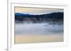 Wildfowl in Flight over Snake River Surrounded by a Cold Dawn Mist in Autumn (Fall)-Eleanor Scriven-Framed Photographic Print