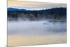 Wildfowl in Flight over Snake River Surrounded by a Cold Dawn Mist in Autumn (Fall)-Eleanor Scriven-Mounted Photographic Print