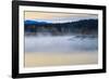 Wildfowl in Flight over Snake River Surrounded by a Cold Dawn Mist in Autumn (Fall)-Eleanor Scriven-Framed Photographic Print