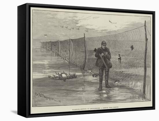 Wildfowl-Netting in Lincolnshire, a Sketch Near Boston-Charles Whymper-Framed Stretched Canvas