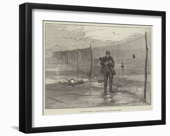 Wildfowl-Netting in Lincolnshire, a Sketch Near Boston-Charles Whymper-Framed Giclee Print