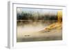 Wildfowl on Snake River Surrounded by a Cold Dawn Mist-Eleanor-Framed Photographic Print