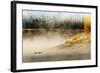 Wildfowl on Snake River Surrounded by a Cold Dawn Mist-Eleanor-Framed Photographic Print