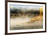 Wildfowl on Snake River Surrounded by a Cold Dawn Mist-Eleanor-Framed Photographic Print