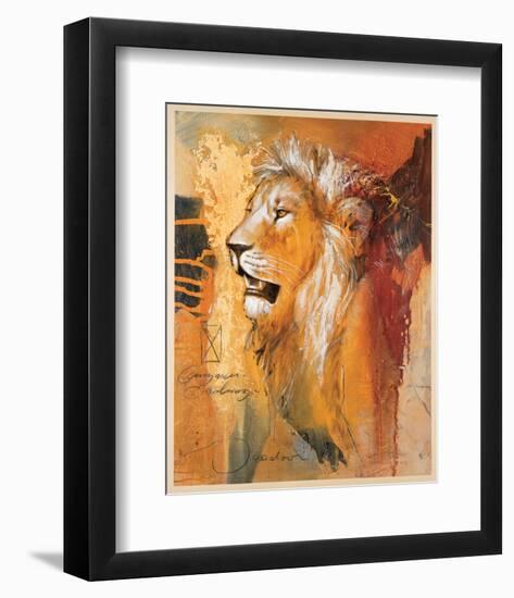 Wildlife Lion-Joadoor-Framed Art Print
