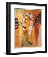 Wildlife Lion-Joadoor-Framed Art Print