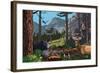 Wildlife Utopia-Lantern Press-Framed Art Print