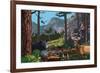 Wildlife Utopia-Lantern Press-Framed Art Print