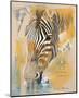 Wildlife Zebra-Joadoor-Mounted Art Print