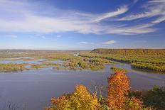 Fall Colors on A Midwest River-wildnerdpix-Framed Photographic Print