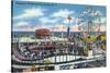 Wildwood-by-the-Sea, New Jersey - View of Playland Amusement Park-Lantern Press-Stretched Canvas