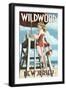 Wildwood, New Jersey - Lifeguard Pinup Girl-Lantern Press-Framed Art Print