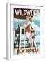 Wildwood, New Jersey - Lifeguard Pinup Girl-Lantern Press-Framed Art Print