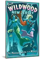 Wildwood, New Jersey - Mermaid Capital Sign-Lantern Press-Mounted Art Print