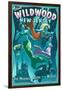 Wildwood, New Jersey - Mermaid Capital Sign-Lantern Press-Framed Art Print