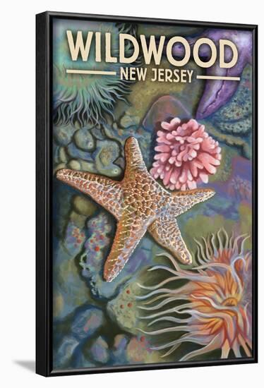 Wildwood, New Jersey - Tidepool-Lantern Press-Framed Art Print