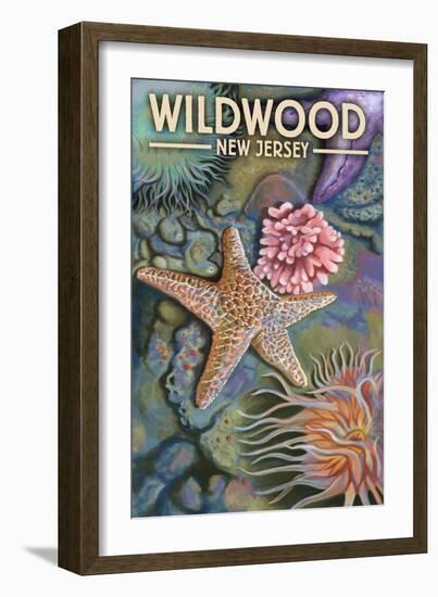 Wildwood, New Jersey - Tidepool-Lantern Press-Framed Art Print