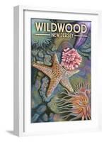 Wildwood, New Jersey - Tidepool-Lantern Press-Framed Art Print