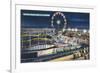 Wildwood, New Jersey - View of Playland at Night-Lantern Press-Framed Premium Giclee Print