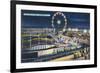 Wildwood, New Jersey - View of Playland at Night-Lantern Press-Framed Premium Giclee Print